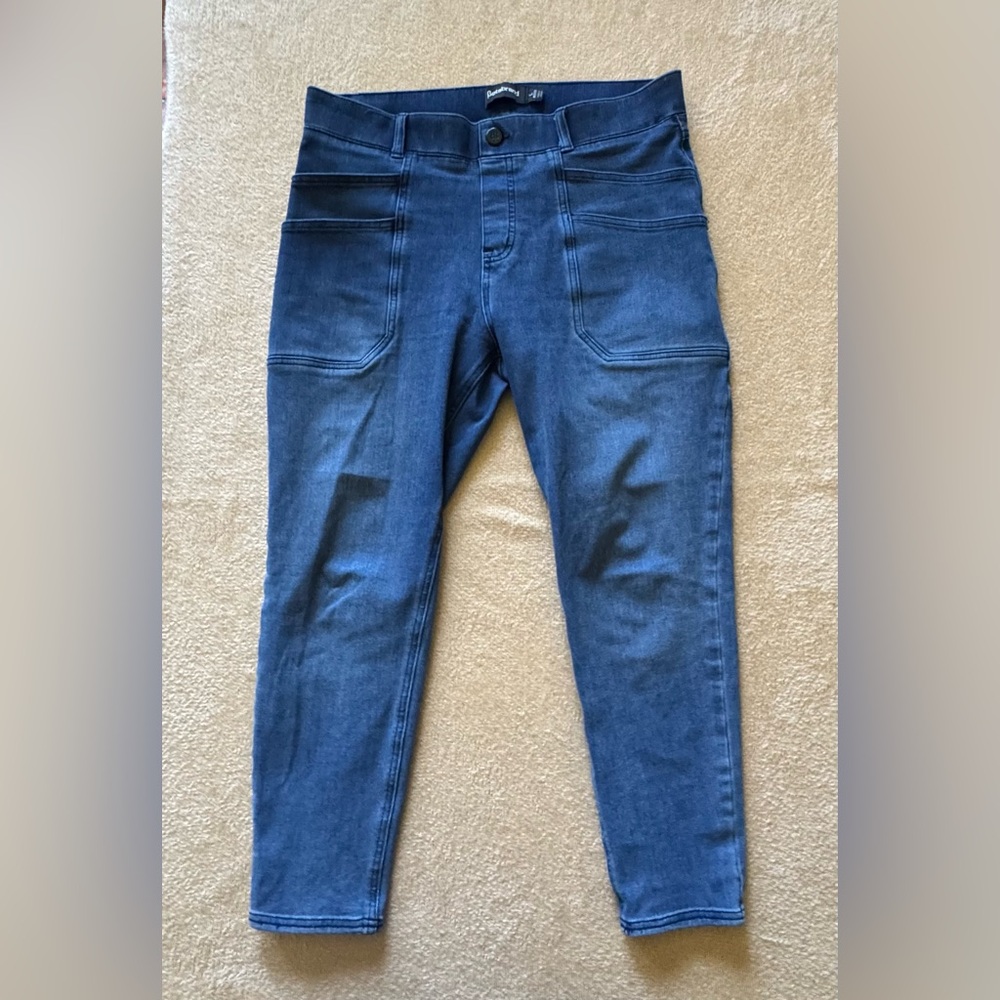 Betabrand Indigo Denim Cropped Pants